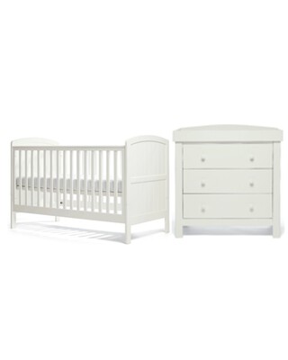Dover White 2 Piece Cotbed Set with Dresser Changer
